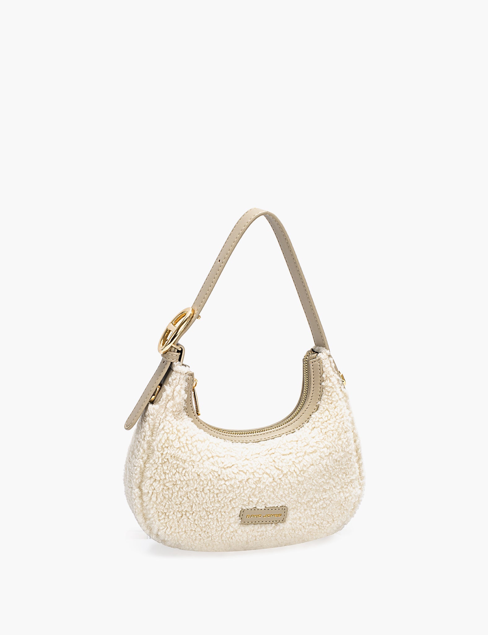 Sac à main Name — Beige, vue trois-quarts