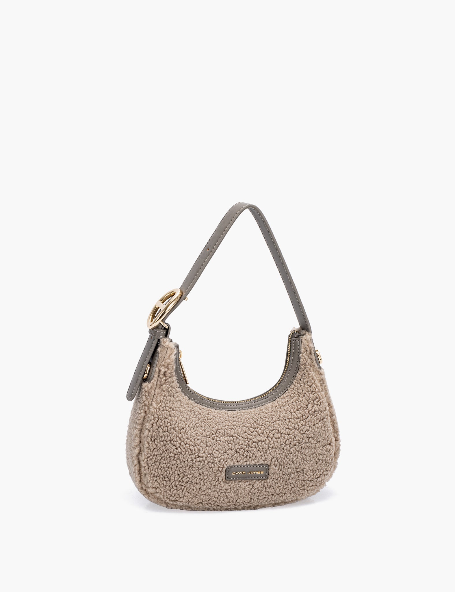 Sac à main Name — Taupe, vue trois-quarts