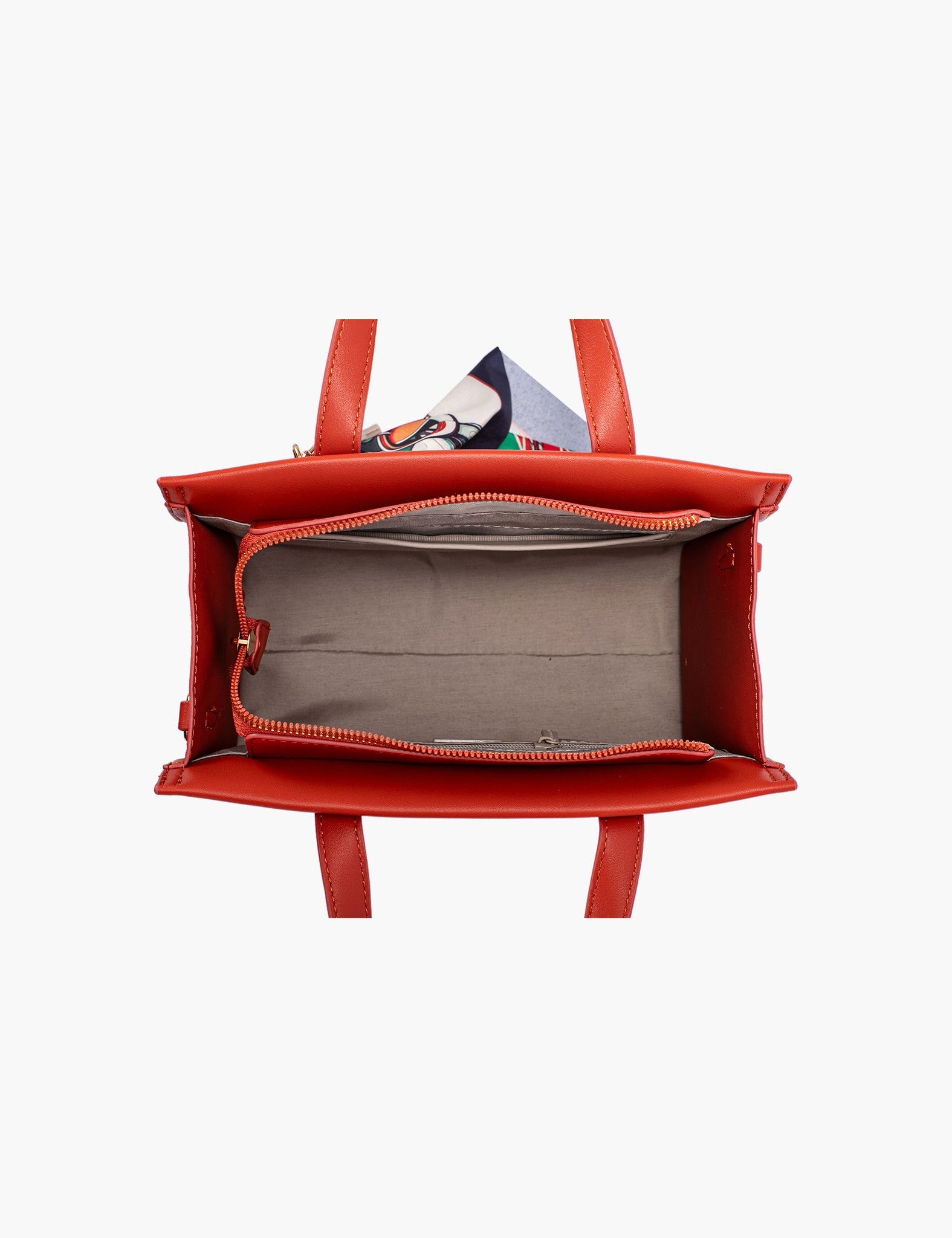 Sac à main Ottilie — Terracotta, intérieur