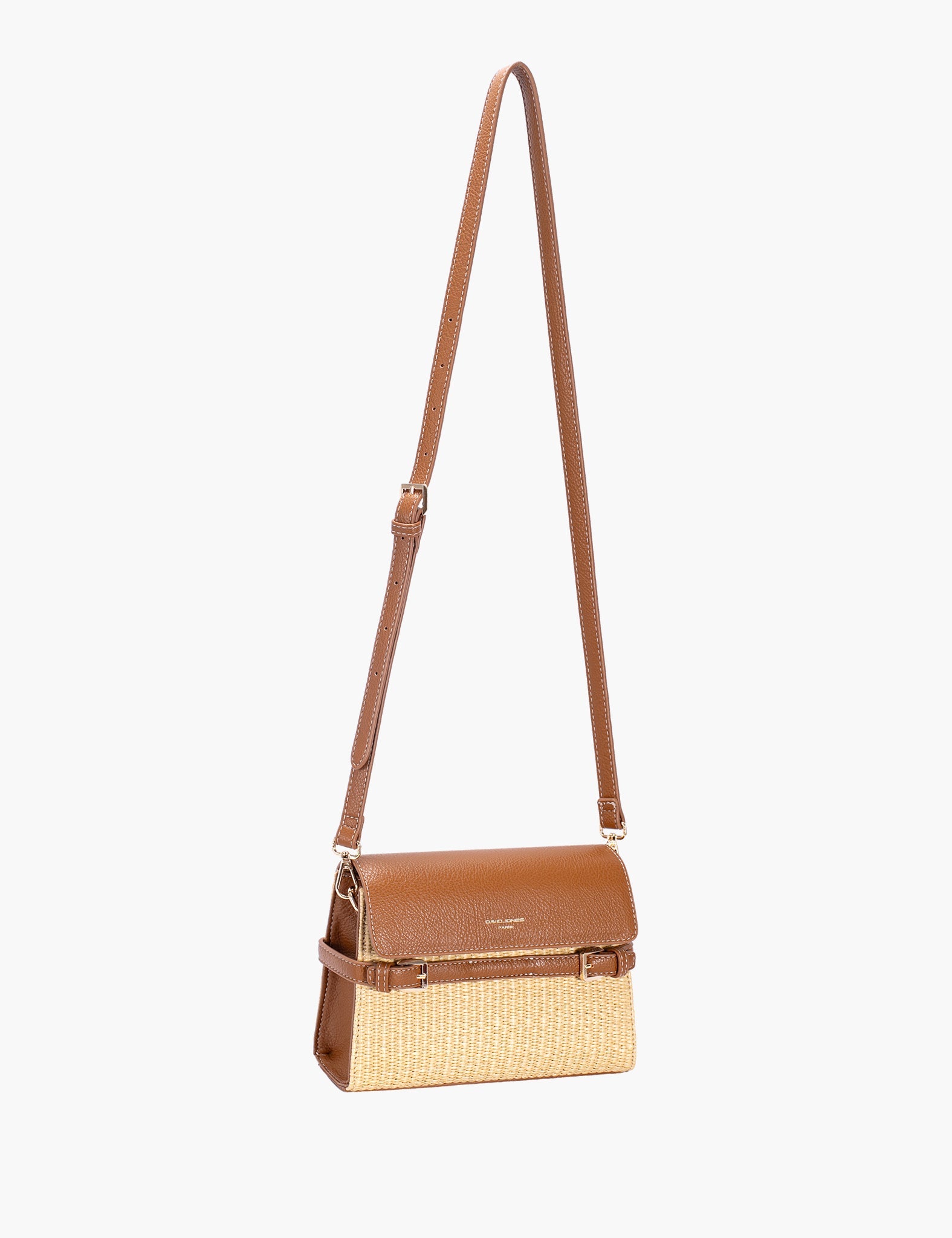 Sac bandoulière Perviv — Apricot Tan, vue trois-quarts