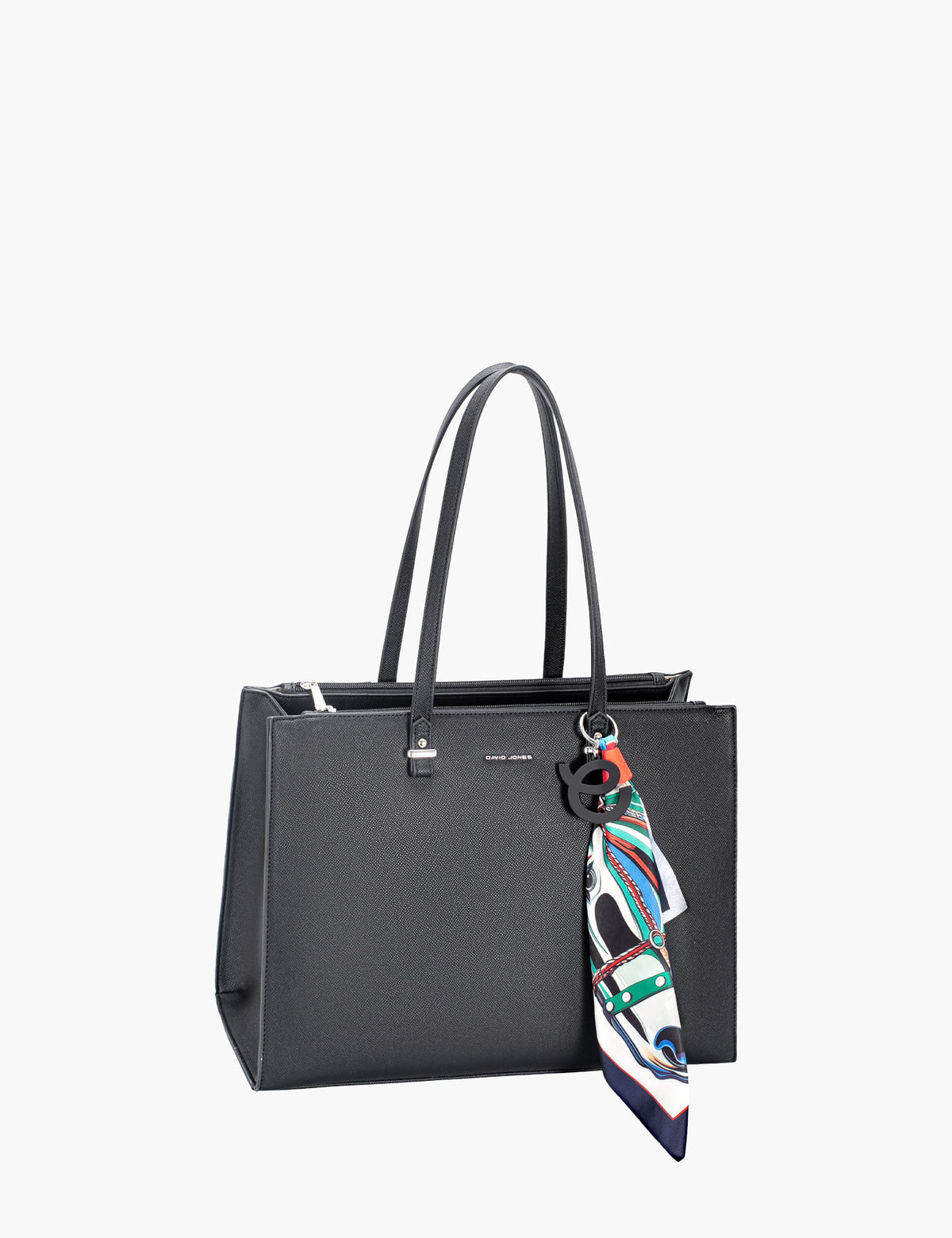 Sac cabas Jacinta — Black, vue trois-quarts