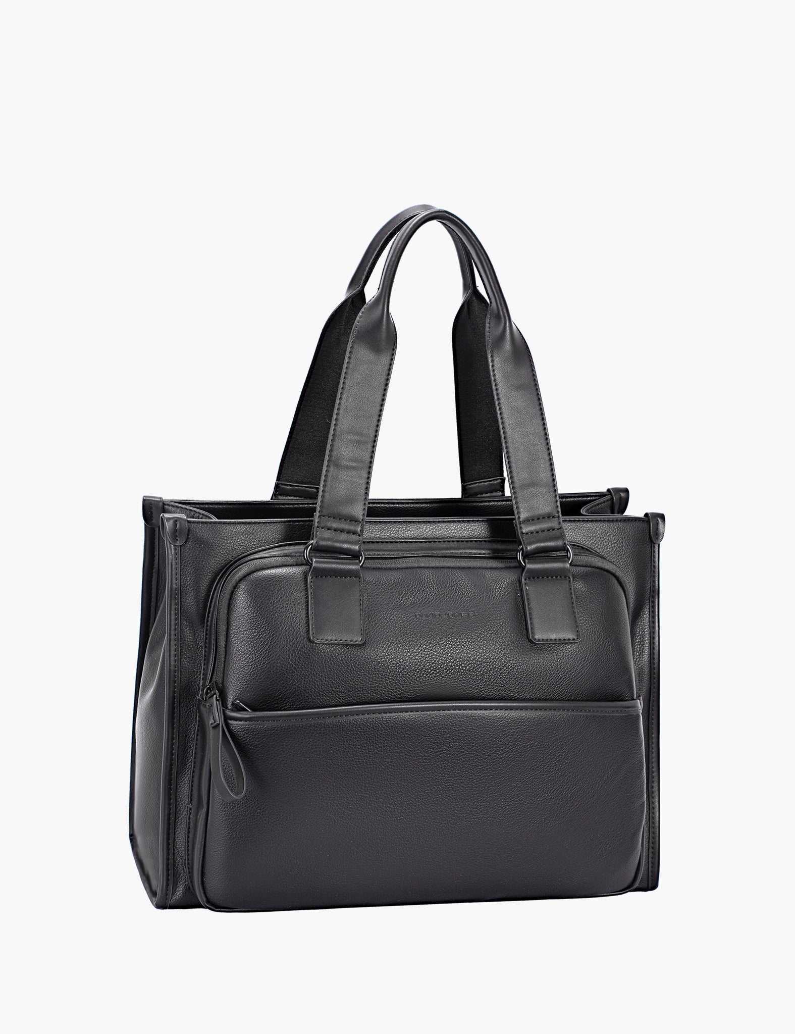 Sac cabas Nolvene — Black, vue trois-quarts