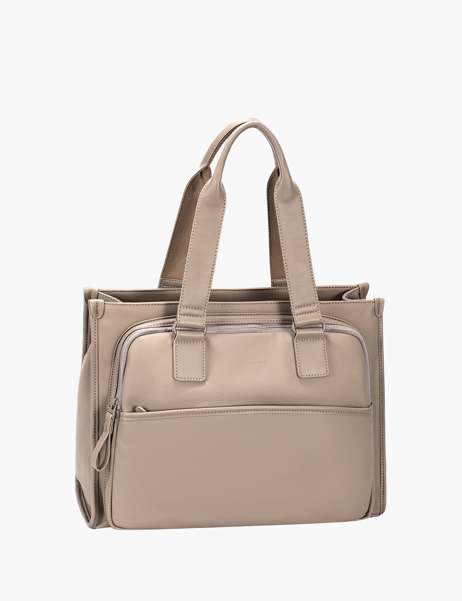 Sac cabas Nolvene — Warm Taupe, vue trois-quarts