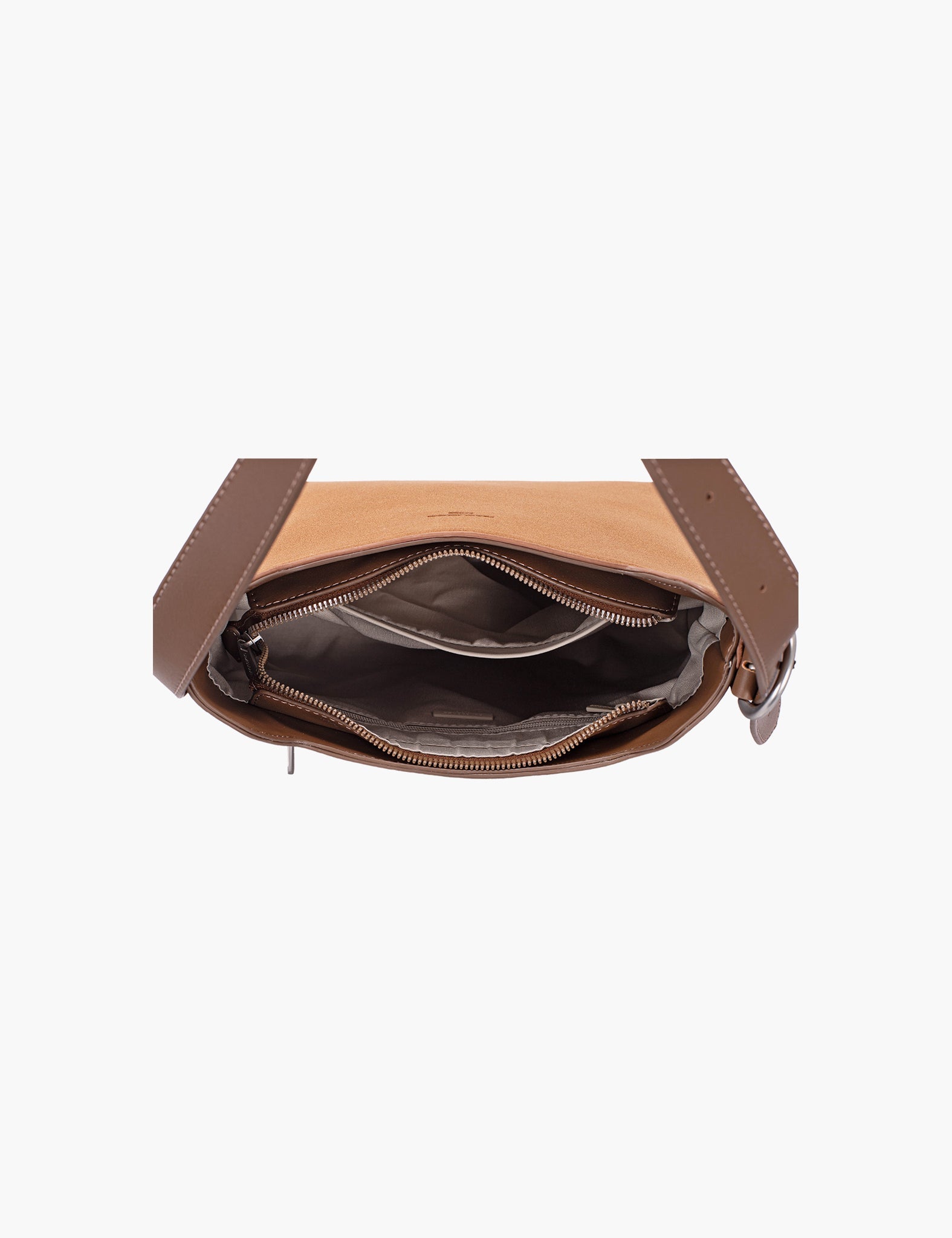 Sac porté épaule Lally — Cocoa Brown, intérieur