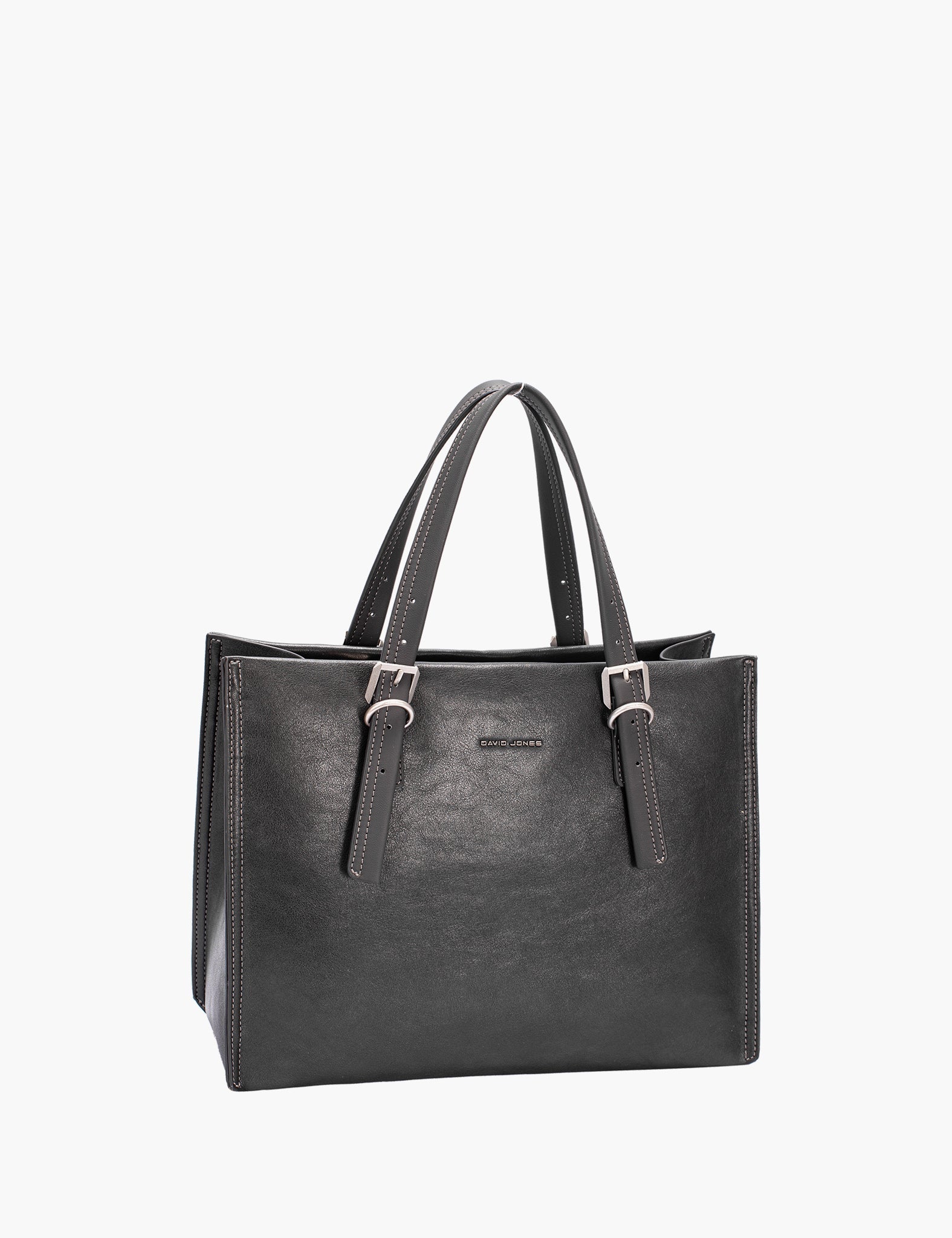 Sac porté épaule Naelia — Jet Black, vue trois-quarts