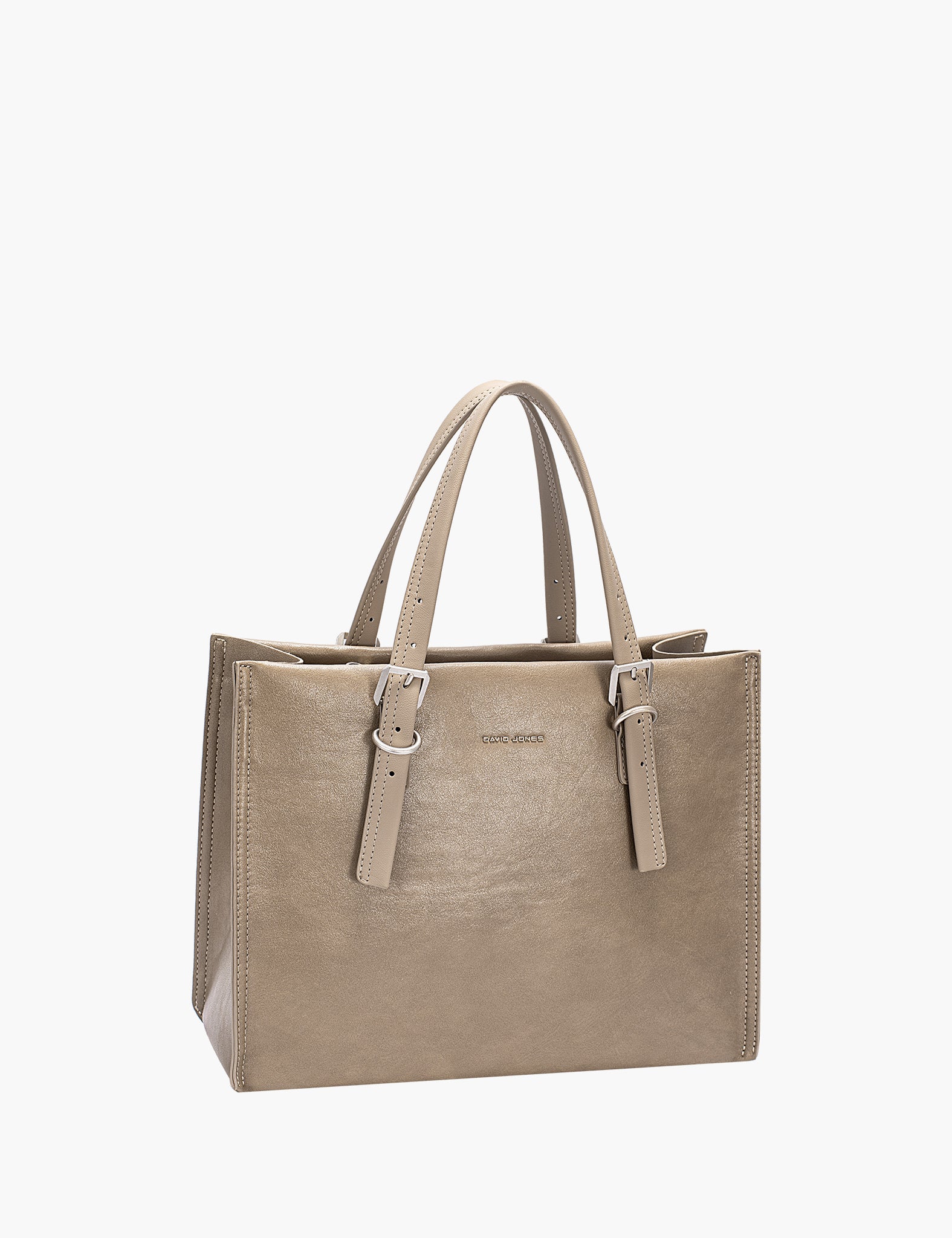 Sac porté épaule Naelia — Warm Taupe, vue trois-quarts