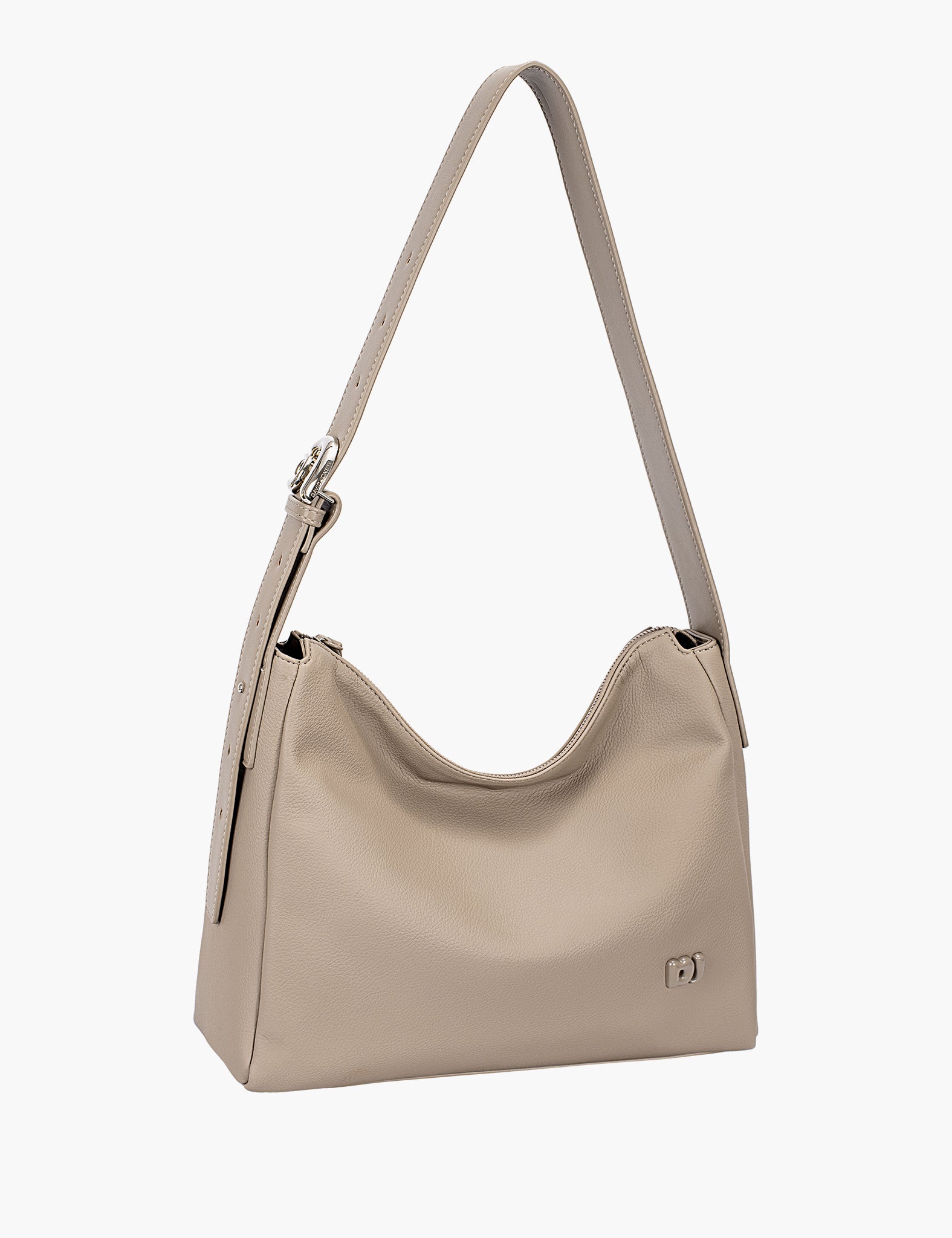 Sac porté épaule Nazli — Warm Taupe, vue trois-quarts