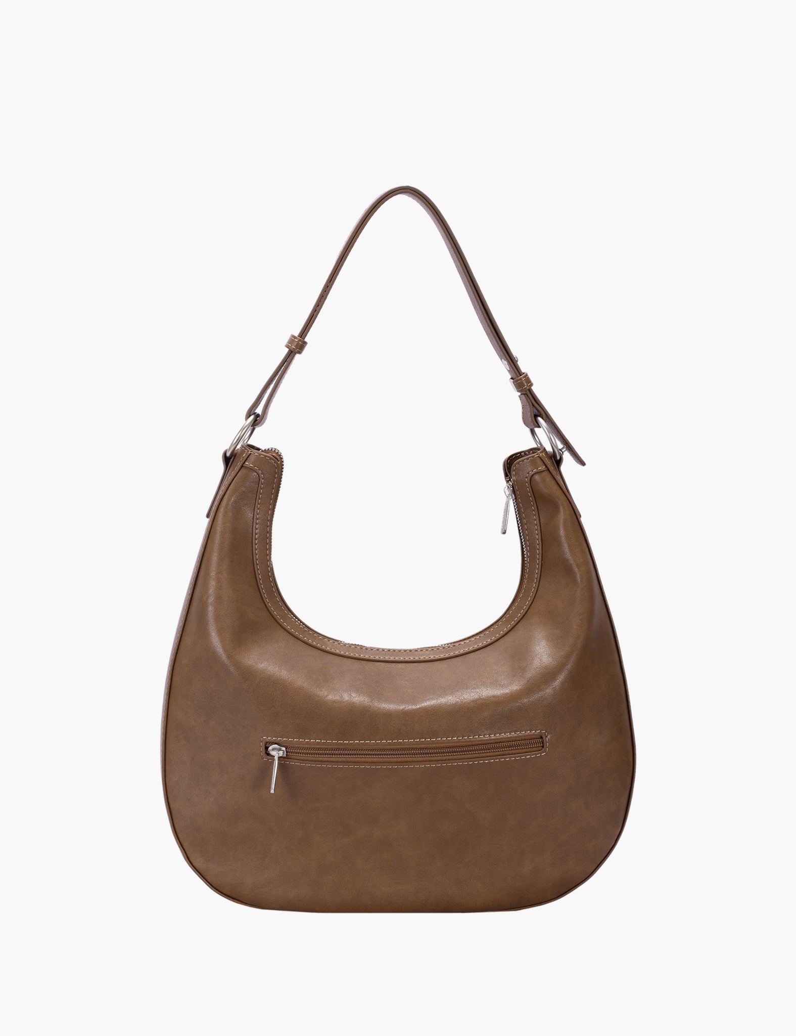 Sac porté épaule Nilay — Cocoa Brown, vue trois-quarts