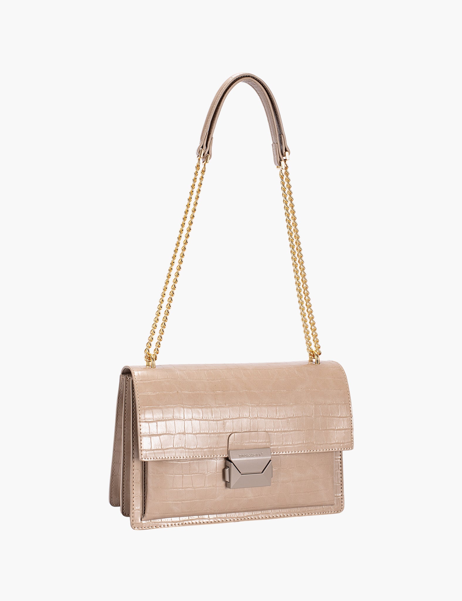 Sac porté épaule Nohane — Warm Taupe, vue trois-quarts