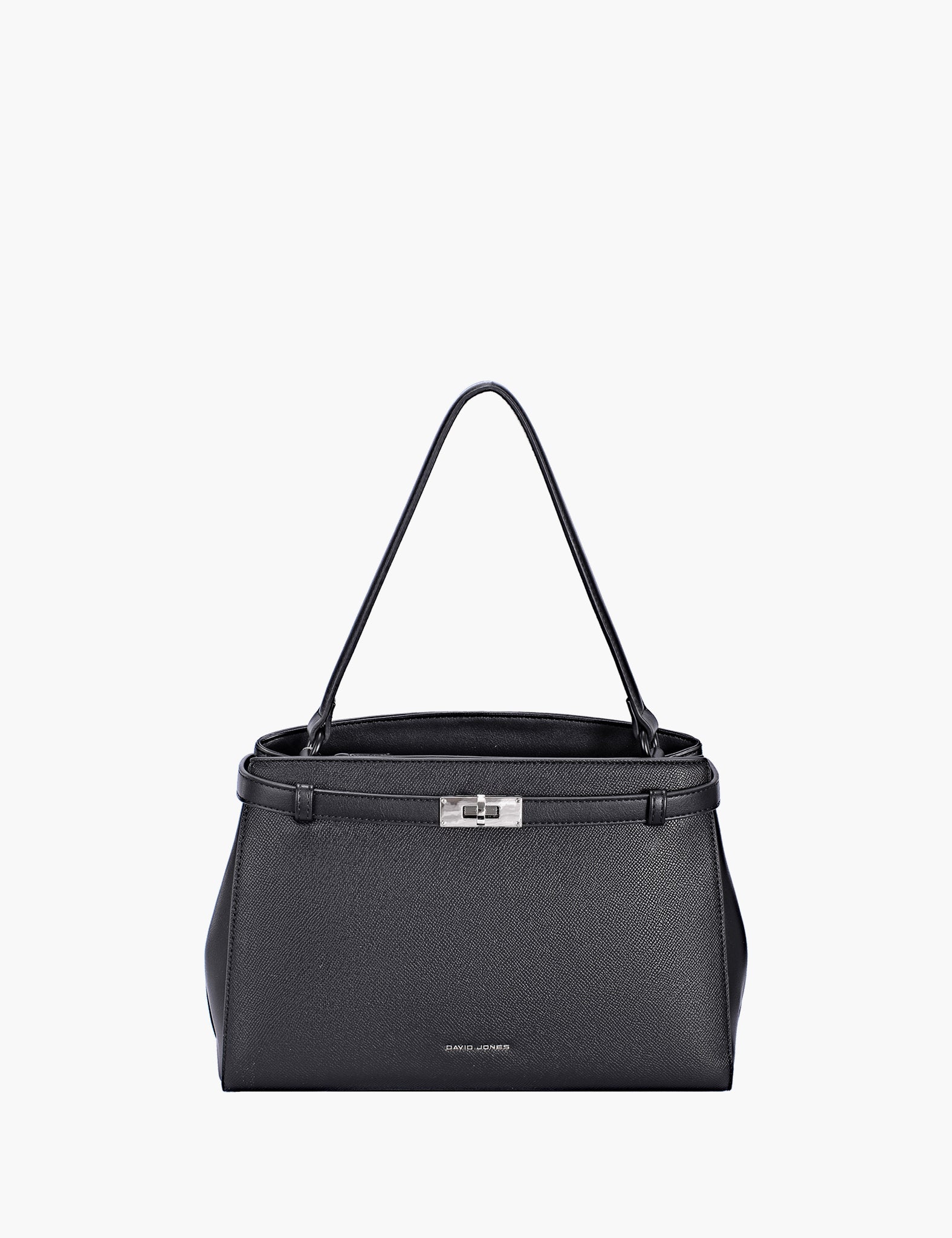 Sac porté épaule Oliviane — Black, vue trois-quarts