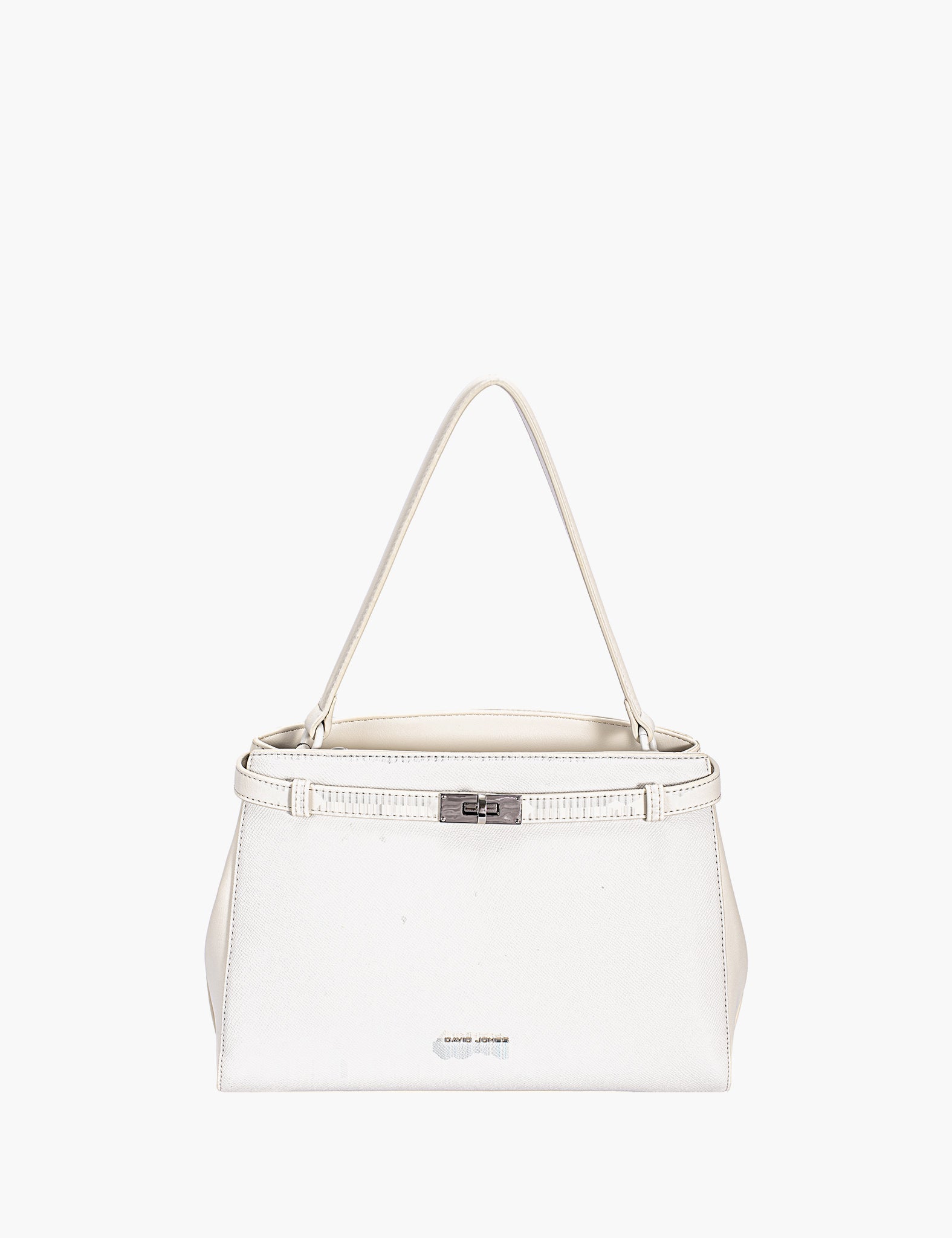 Sac porté épaule Oliviane — Coconut Cream, vue trois-quarts