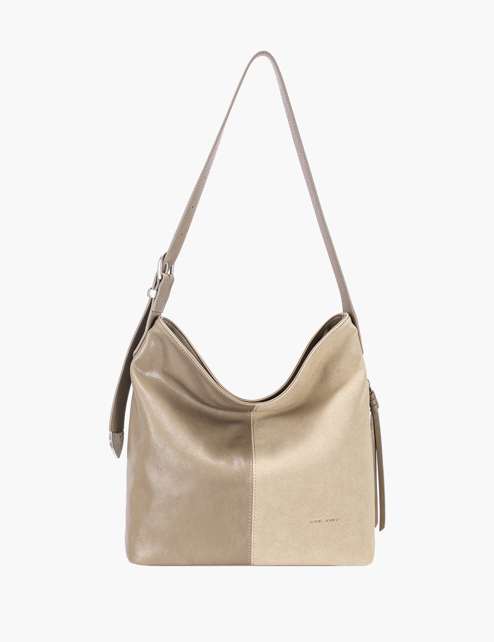 Sac porté épaule Orianne — Warm Taupe, vue trois-quarts