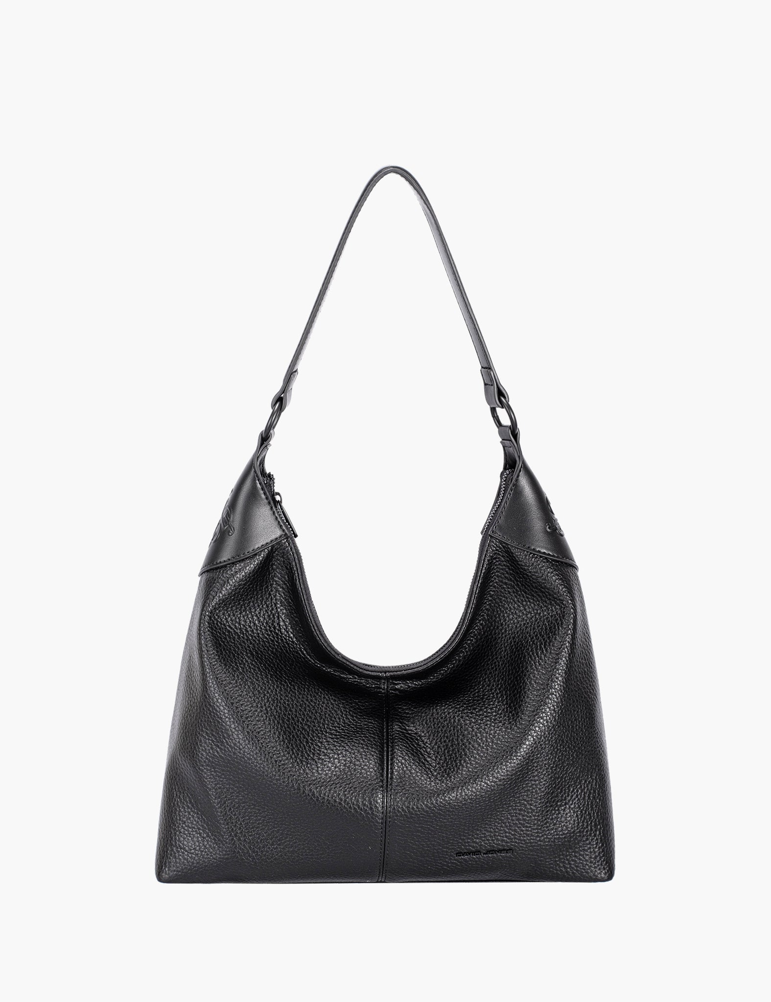 Sac porté épaule Orphea — Black, vue trois-quarts