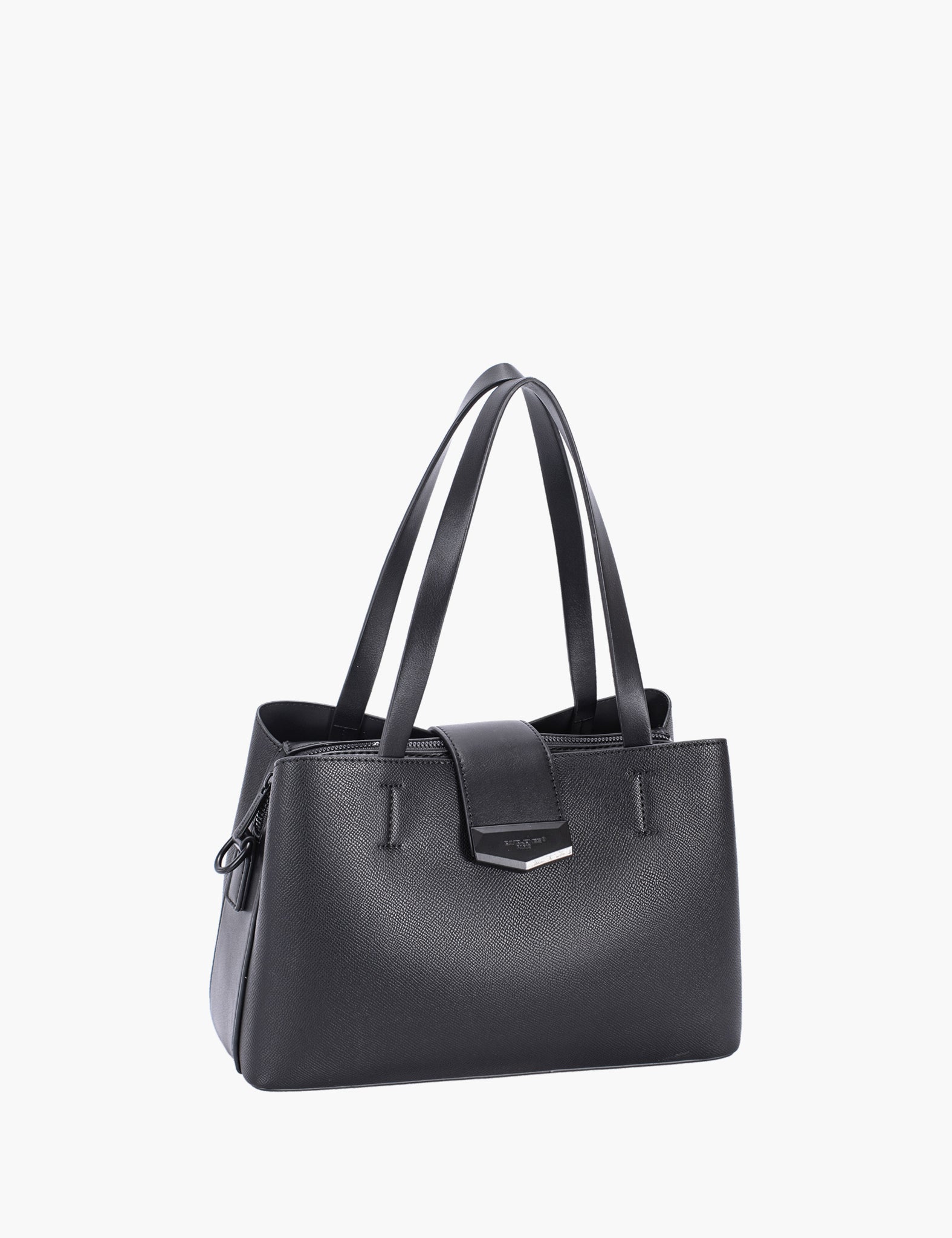Sac porté épaule Paquerette — Black, vue trois-quarts