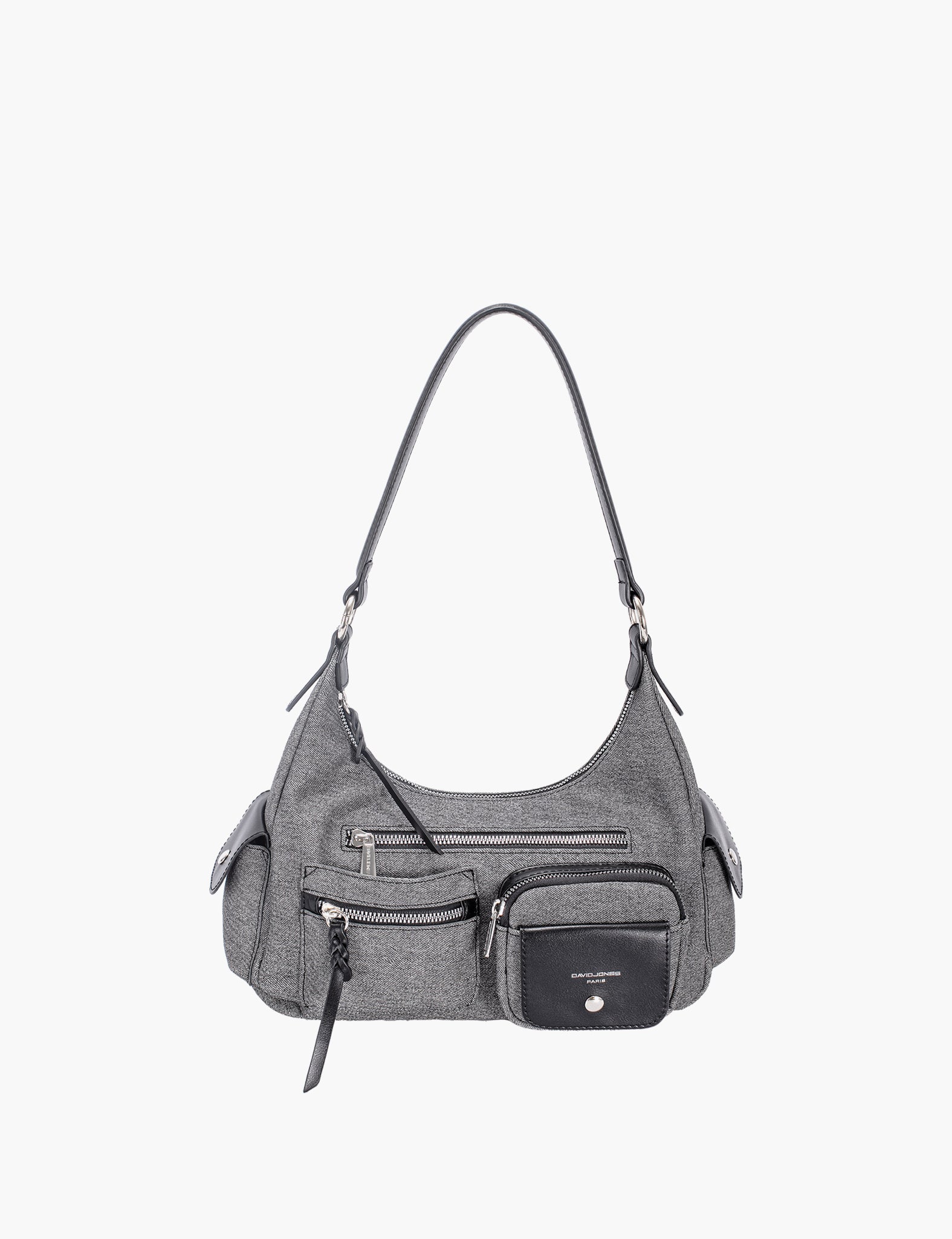 Sac porté épaule Pepa — Black, vue trois-quarts