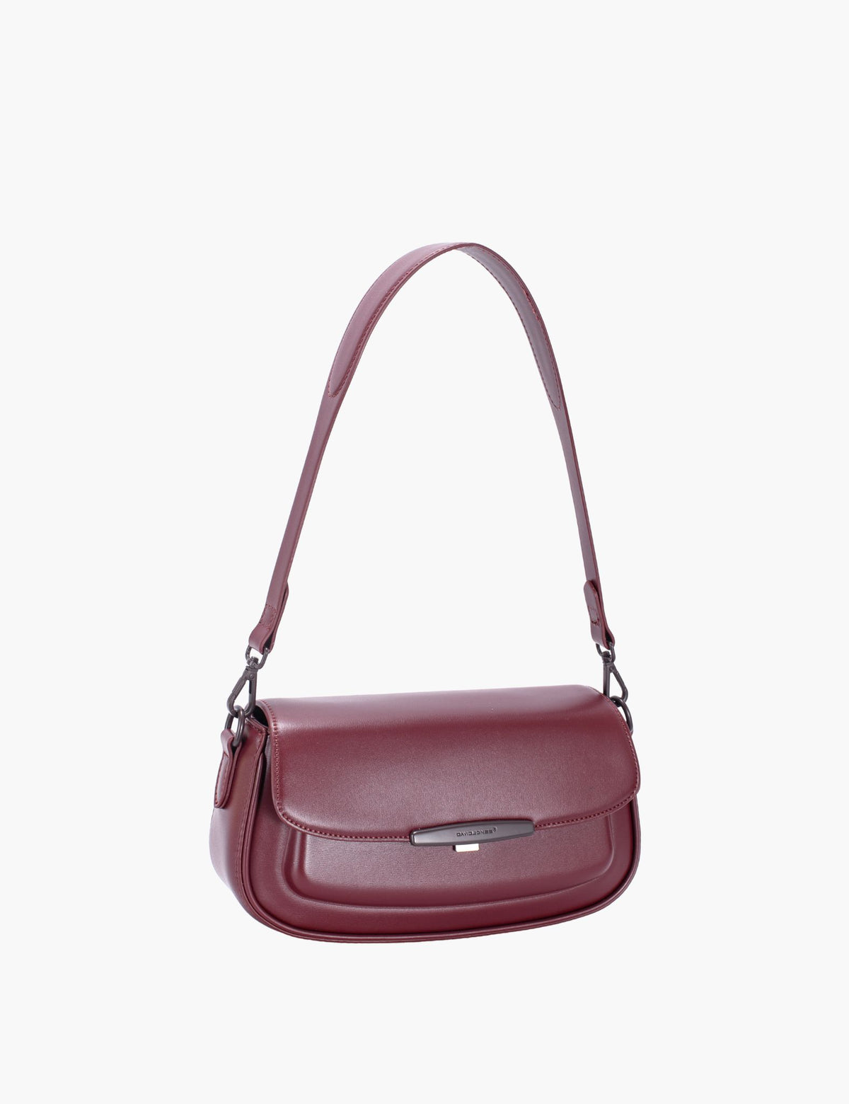 Sac porté épaule Perline, Dark Bordeaux, Face