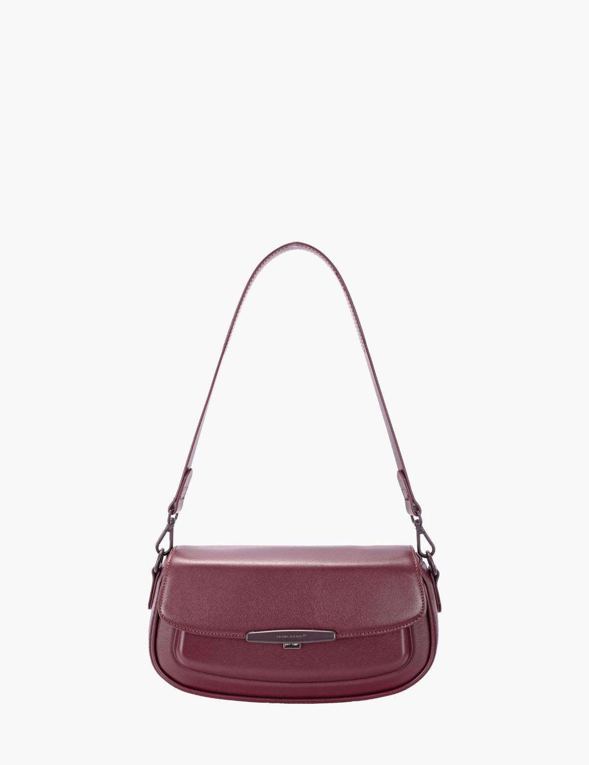 Sac porté épaule Perline, Dark Bordeaux, Face