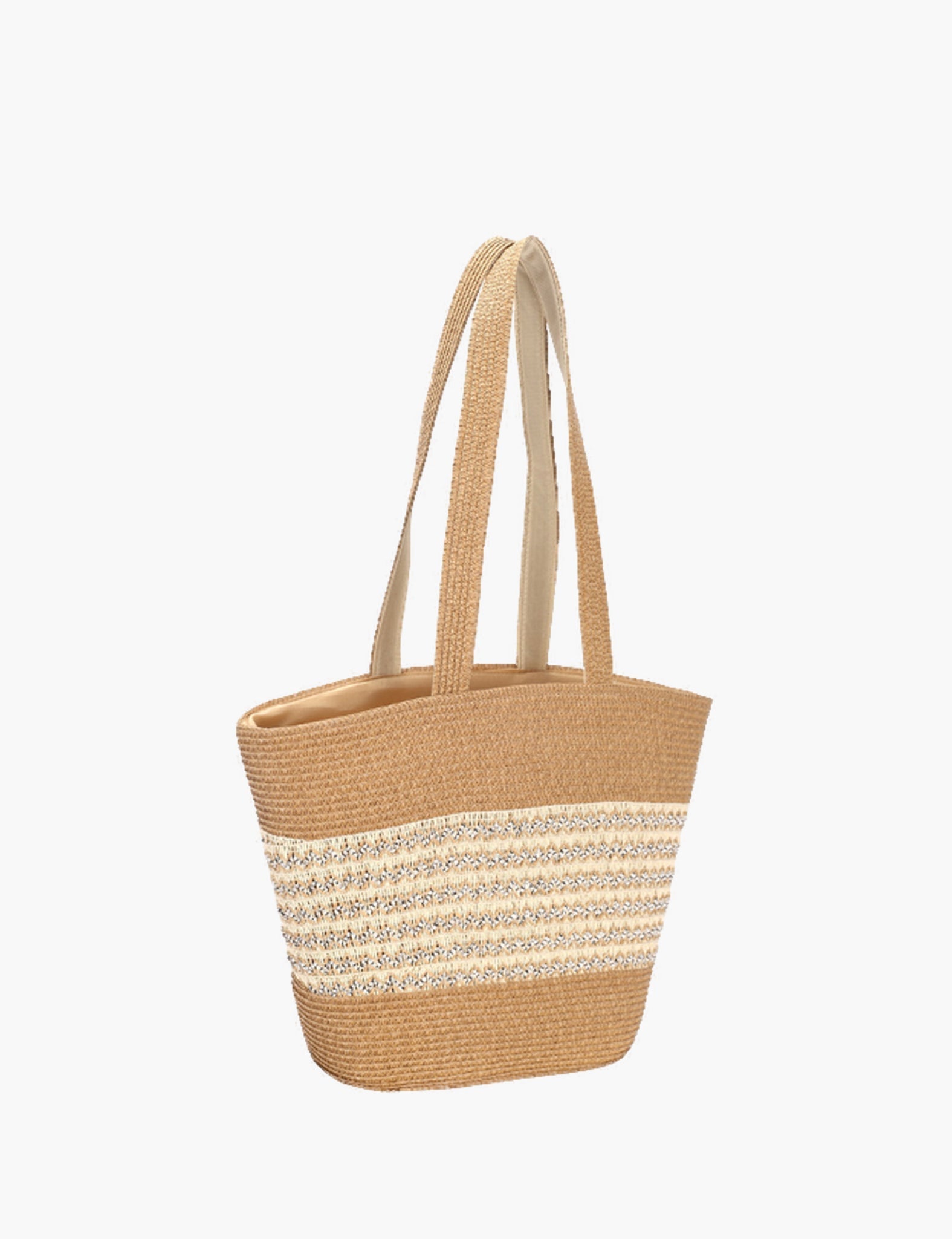 Sac porté épaule Pois — Beige