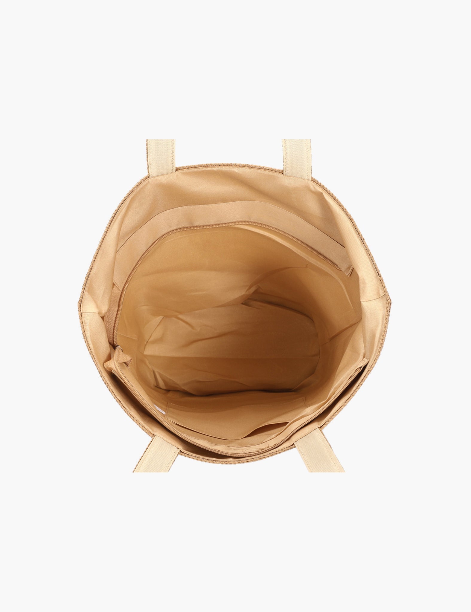 Sac porté épaule Pois — Beige, intérieur