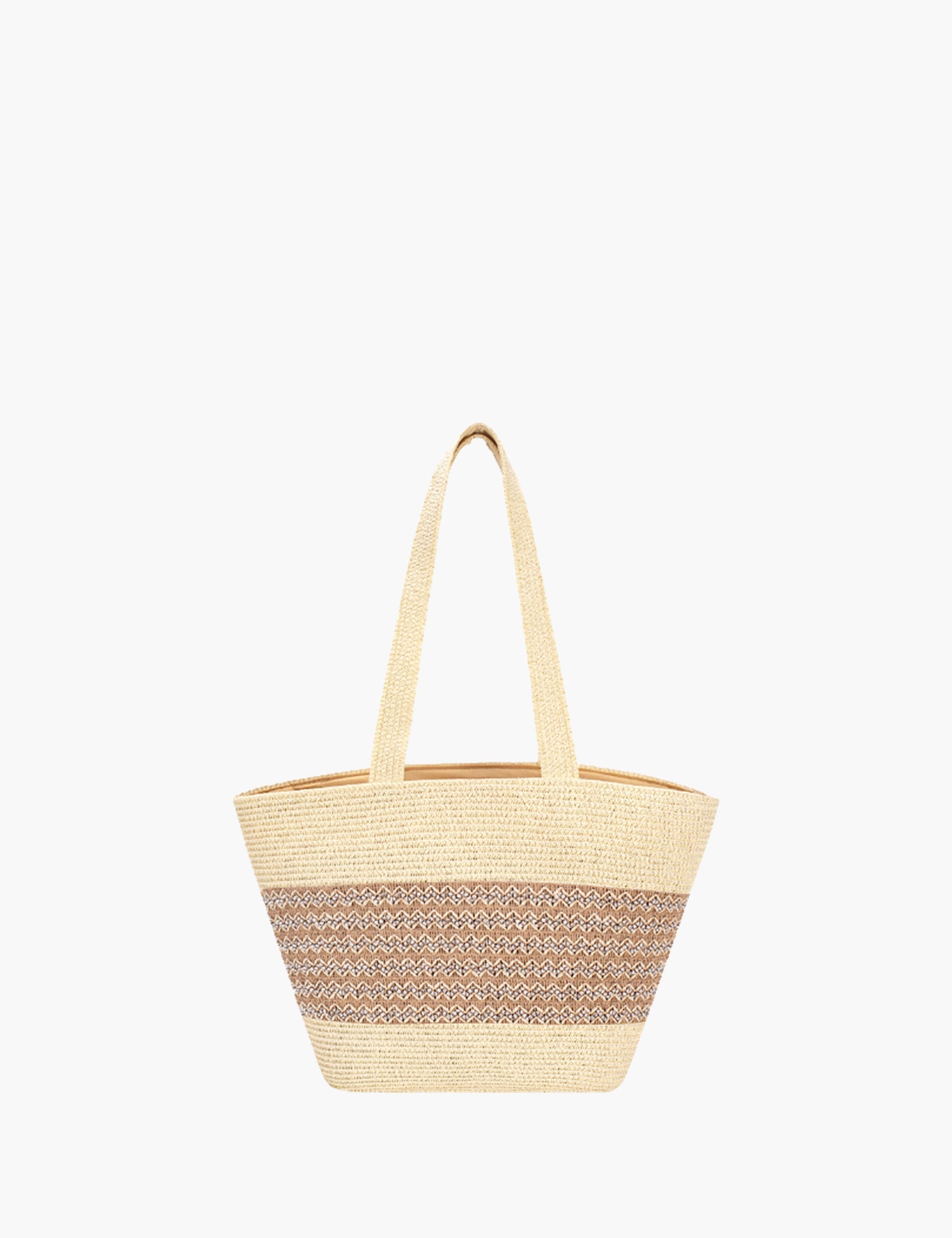 Sac porté épaule Pois — Natural