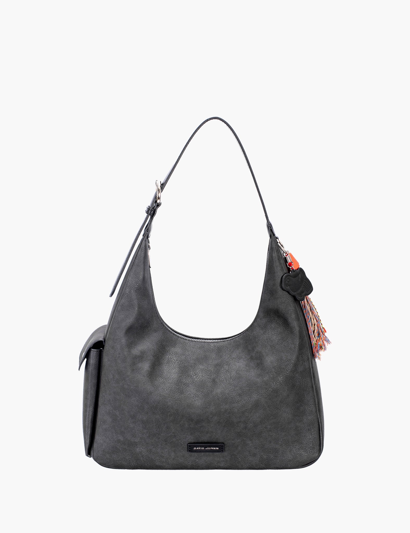 Sac porté épaule Pom — Black, vue trois-quarts