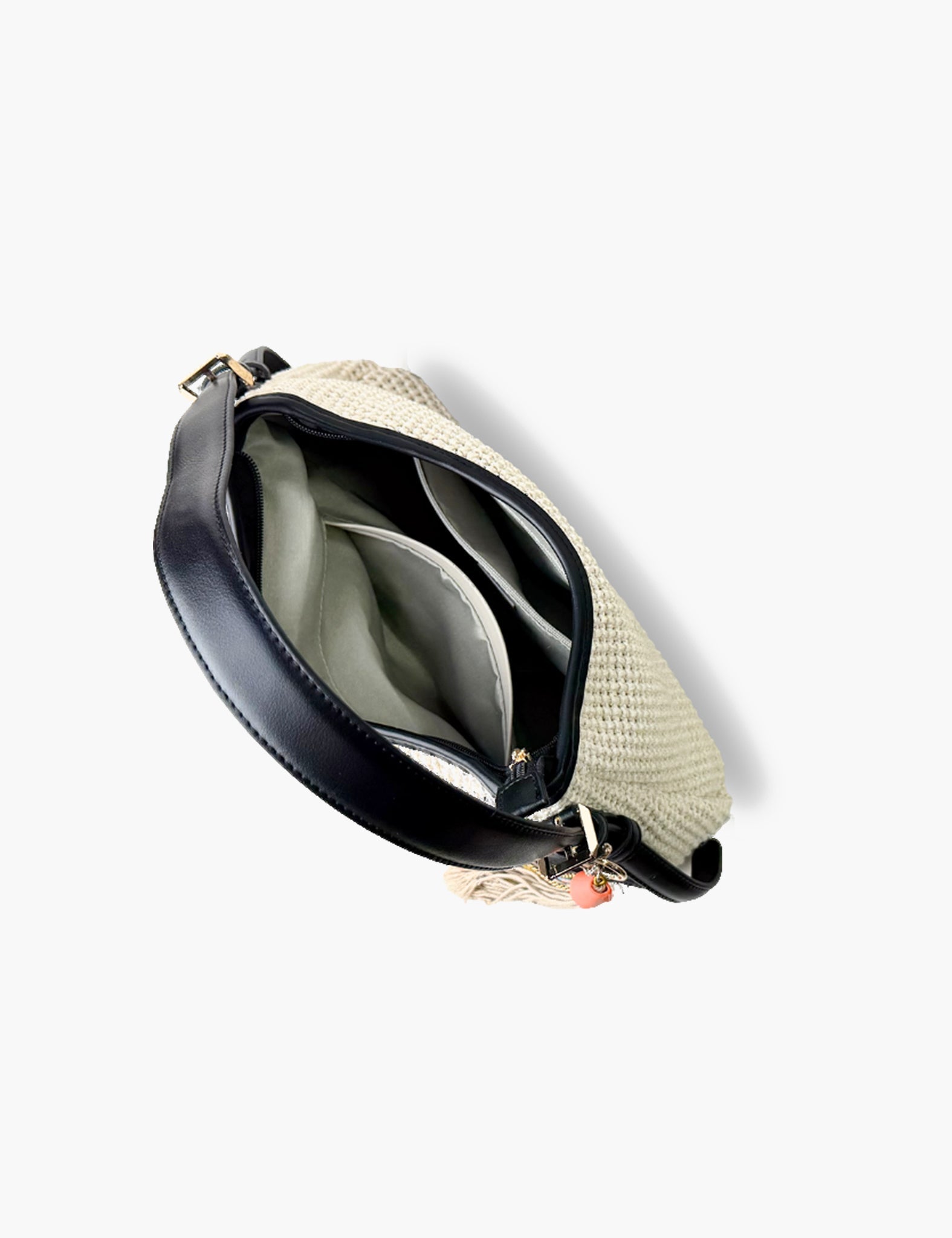 Sac porté épaule Pomeline — Black, intérieur