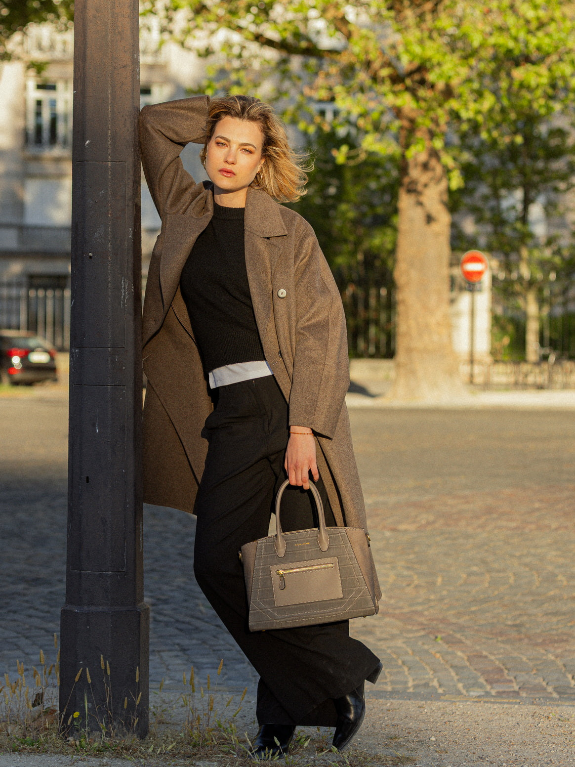 Sac porté main Navy Warm Grey Sand Porté à la main