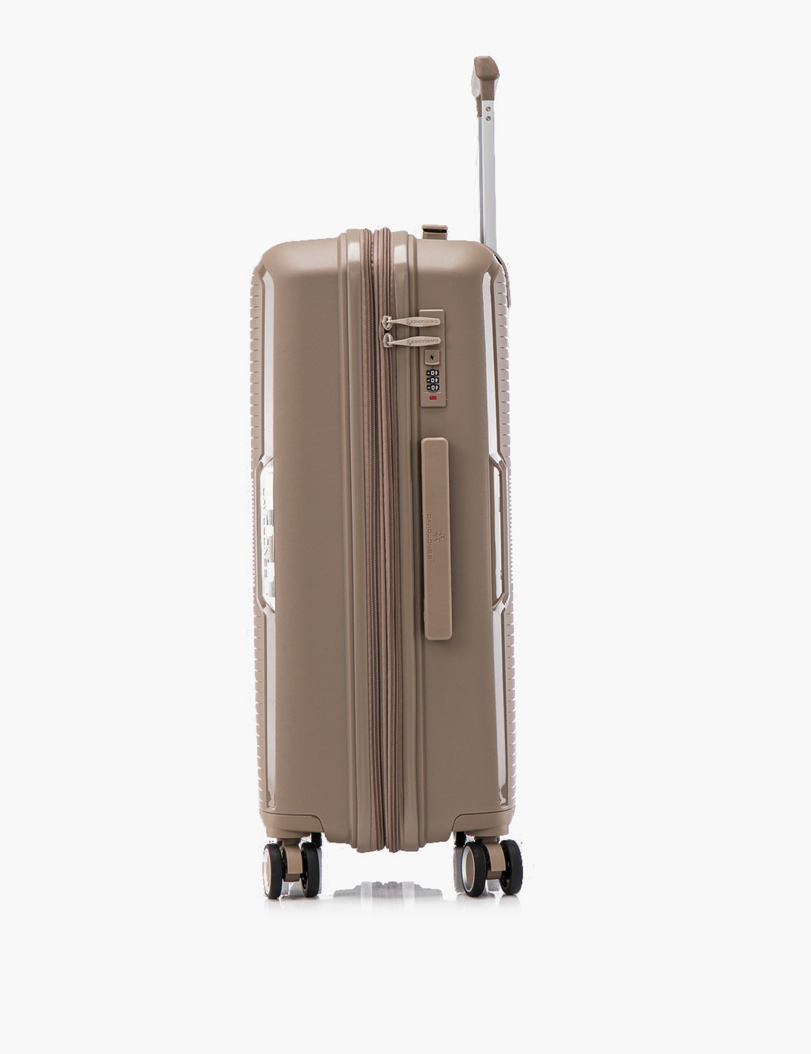 Valise Kira — Beige, vue de profil